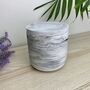 Smooth Grey Marbled Storage Pot With Lid, thumbnail 3 of 6