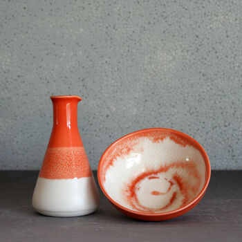 Jug And Bowl Gift Set Orange Milk Jug And Sugar Bowl, 2 of 3