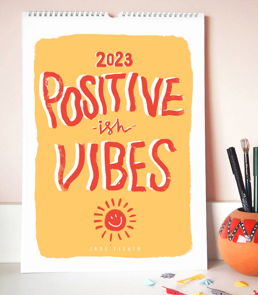 Positive Ish Vibes 2023 Wall Calendar, 1 of 4
