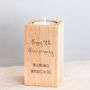 Personalised 5th Anniversary Wood Gift Candle Holder, thumbnail 1 of 2