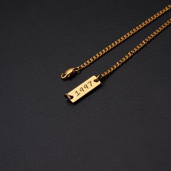 Gold Engravable 3mm Cuban Bracelet, 7 of 11