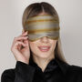 100% Silk Eye Mask Tie And Dye Grey And Gold, thumbnail 2 of 7