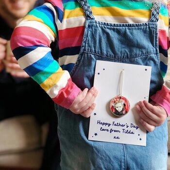 Personalised Father's Day Wooden Photo Token Card, 2 of 10