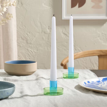 Duo Tone Glass Candleholder, 4 of 12