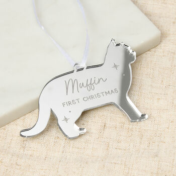 Cat Silhouette Christmas Decoration, 4 of 4