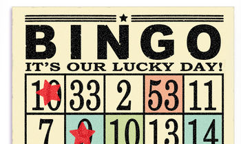 Personalised Lucky Day Bingo Card Print, 4 of 5