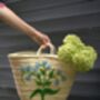 Handwoven Blue Meadow Straw Shopper Bag, thumbnail 2 of 4