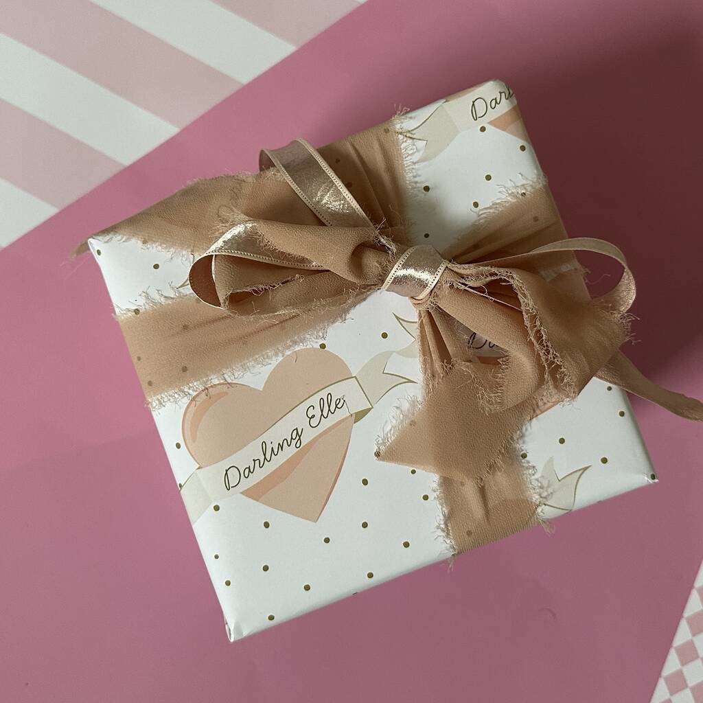 Personalised Valentines Pastel Heart Wrapping Paper By Abigail Warner