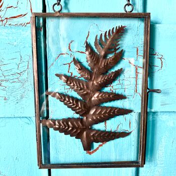 Brass And Glass Copper Leaf Art, 8 of 12