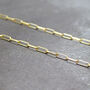 Gold Filled Paperclip Chain Necklace, thumbnail 3 of 4