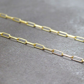Gold Filled Paperclip Chain Necklace, 3 of 4
