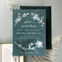 Cyanotype Inspired Wedding Invite Card, thumbnail 1 of 2