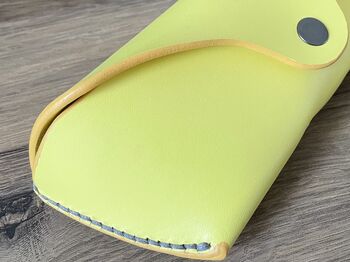 Personalised Yellow Leather Sunglasses Case, 5 of 12