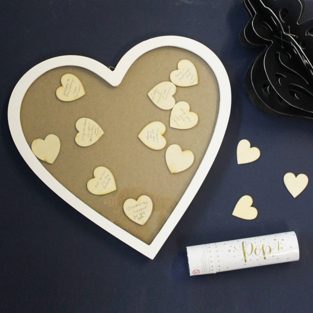 wedding guest book heart frame by posh totty designs interiors