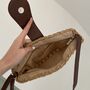 Personalised Straw Semi Circle Cross Body Bag, thumbnail 2 of 4