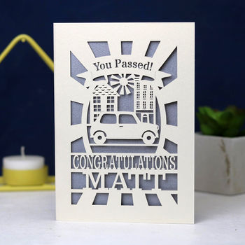 Personalised Papercut Driving Test Card, 4 of 6