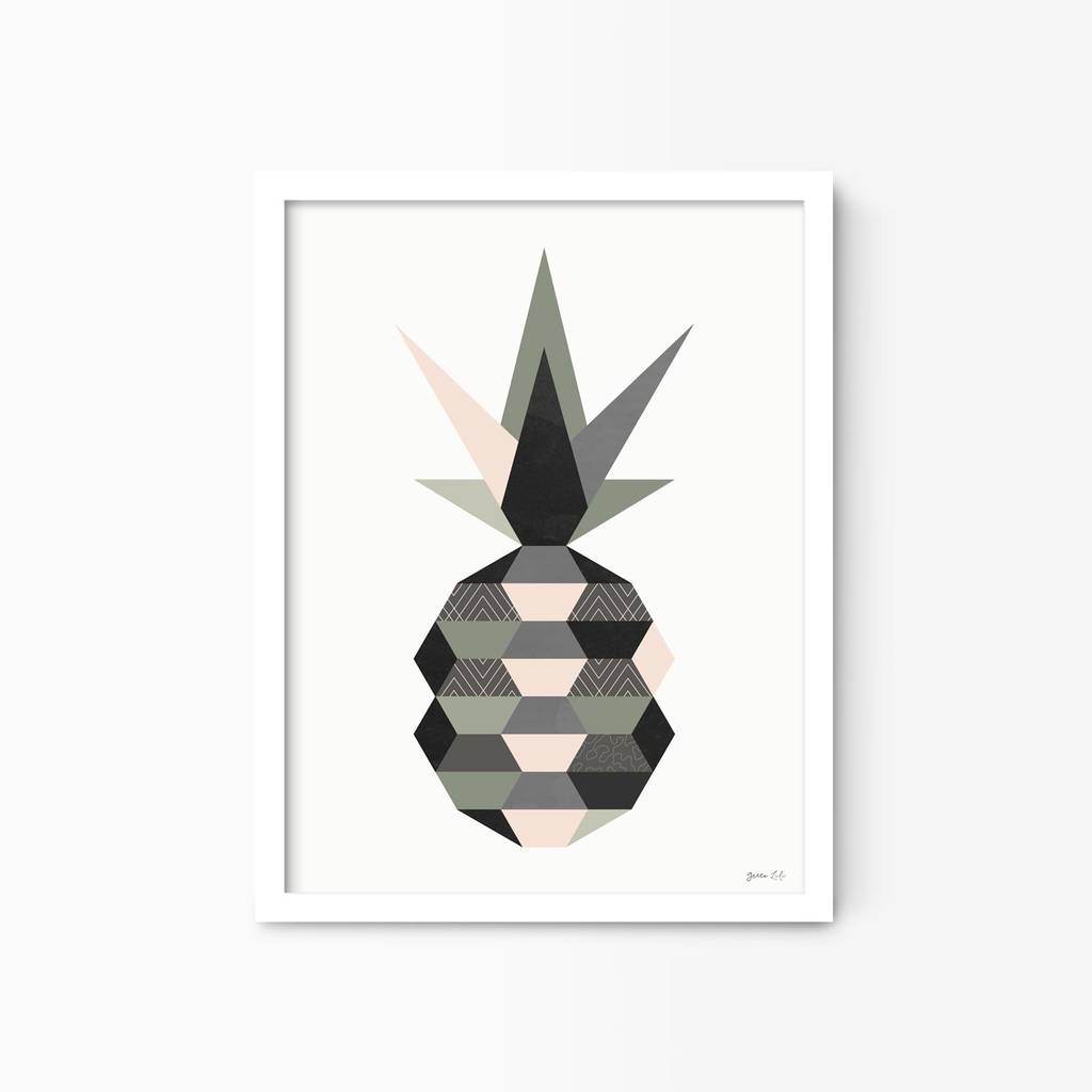 geometric pineapple drawing