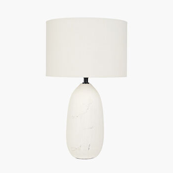 White Vintage Textured Ceramic Table Lamp, 2 of 8