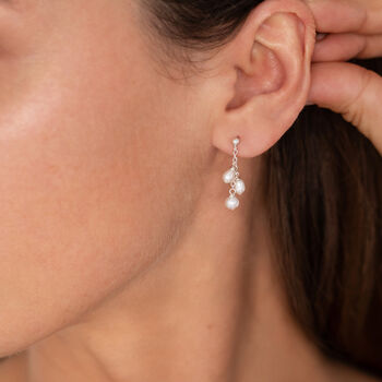 Cluster Pearl Earrings, 3 of 6