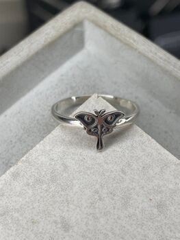 Sterling Silver Luna Moth Ring, 11 of 12
