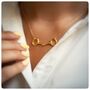 Personalised Snaffle Bit Necklace, Silver Or Gold, thumbnail 2 of 12