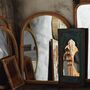 Bamboo Curved Edged Wall Mirror, thumbnail 1 of 2