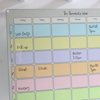 Personalised Weekly Family Planner Whiteboard, 2 of 4