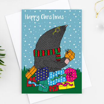 Mole Christmas Card, 2 of 2