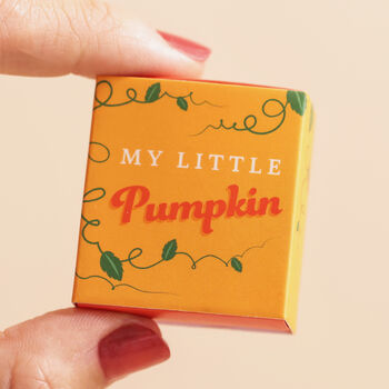 Tiny Matchbox Ceramic Pumpkin Token, 3 of 3