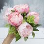 Soft Pink Peony Bouquet With Gypsophelia, thumbnail 5 of 7