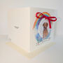 Personalised Rainbow Pet Sympathy Card With Ceramic Portrait Keepsake, thumbnail 2 of 4