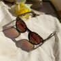 Glossy Tortoise Shell Chunky Keyhole Sunglasses, thumbnail 1 of 3