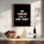 Funny Wine Wall Art Print Happy Hour Wine Bar Cart Kitchen Disco, thumbnail 6 of 9
