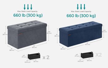 Cube Ottoman With Storage And Foldable Design, 6 of 7