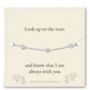 In Loving Memory Keepsake With A Gold Plated Or Silver Plated Star Bracelet And Card, thumbnail 3 of 6
