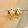 Bold Chunky Triple Layer Hoop Earrings, thumbnail 1 of 3