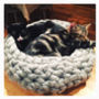 Cat Bed Crochet Wool Chunky Yarn Choice Of Colours, thumbnail 1 of 8