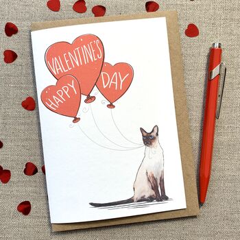 Personalised Cat Happy Valentine's Day Card, 7 of 8