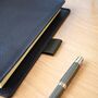 Personalised Premium Leather Notebook With Pen Holder Perfect Father's Day Gift, Great Gift For Dad Or Grandad, thumbnail 11 of 12