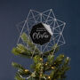 Geometric Memorial Star Christmas Tree Topper, thumbnail 1 of 2
