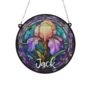 Iris Personalised Stained Glass Effect Suncatcher, thumbnail 3 of 7