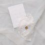 Personalised Gold Star And Lace Tie Style Wedding Garter, thumbnail 7 of 8