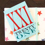 Roman Numerals Twenty One Card, thumbnail 1 of 5