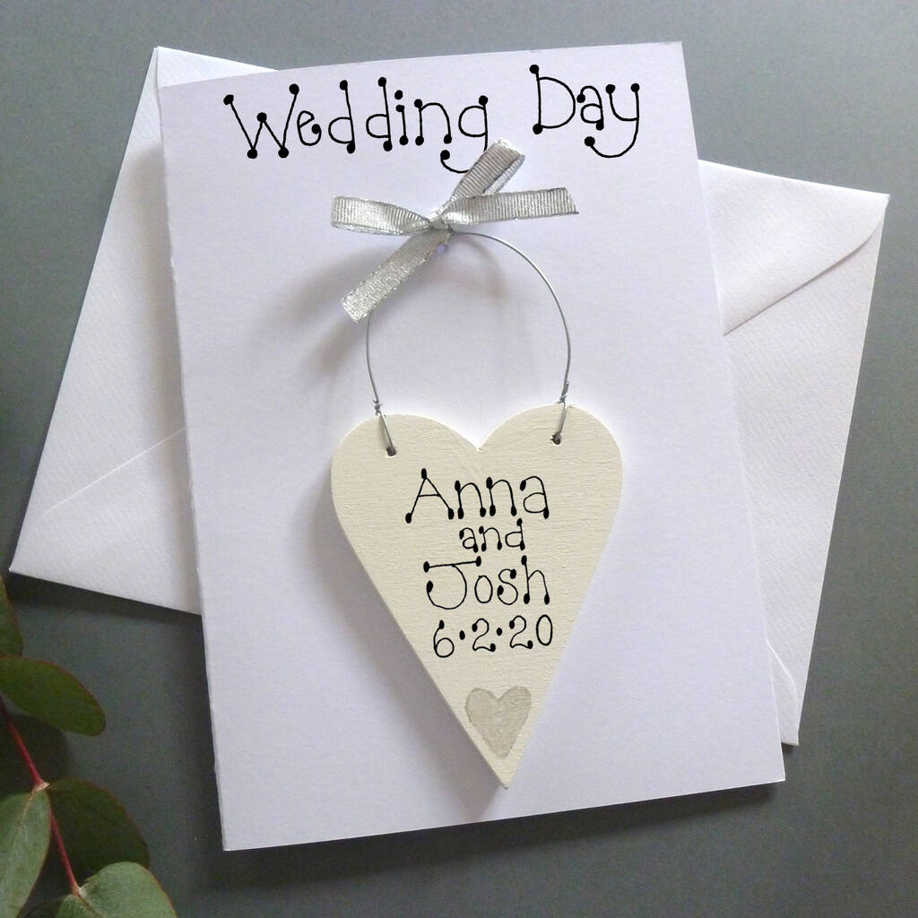 Personalised Wedding Day Card By Country Heart