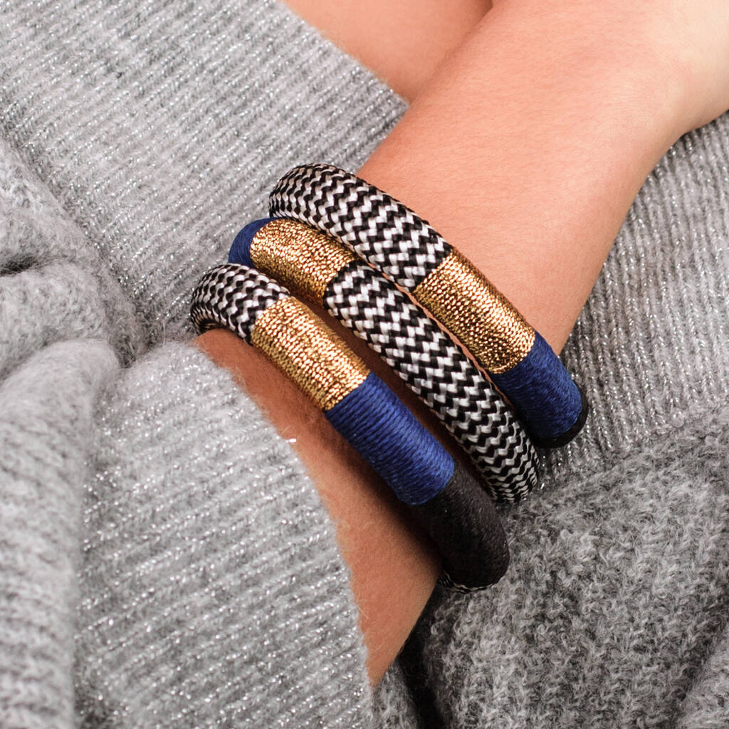 Dynamic Zig Zag Bracelet By Apache Rose London