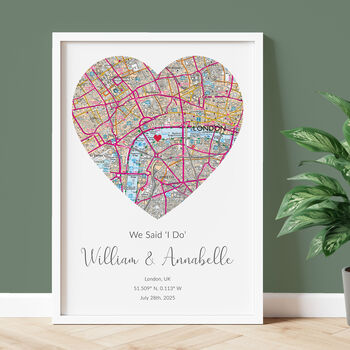 The Place We Said I Do Ordnance Survey Explorer Personalised Map Print Wedding Gift, 3 of 12