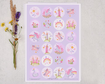 A5 Personalised Children's Stationery Set Gift With Unicorn Design, 5 of 9