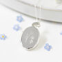 Wildflowers Oval Sterling Silver Large Locket Necklace, thumbnail 1 of 12
