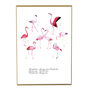 Flamboyance Of Flamingos Art Print, thumbnail 4 of 7
