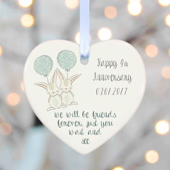 Personalised Wedding Gifts Ceramic Heart, 3 of 4